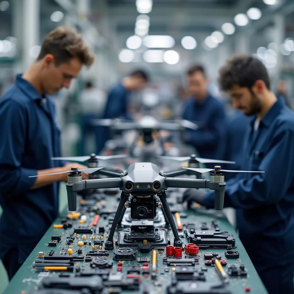 Proceso de fabricación de drones
